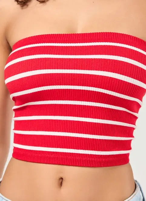 Tube Top Listrado Seamless