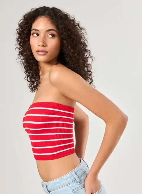 Tube Top Listrado Seamless