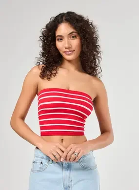 Tube Top Listrado Seamless