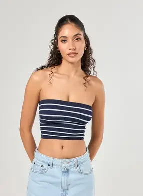 Tube Top Listrado Seamless
