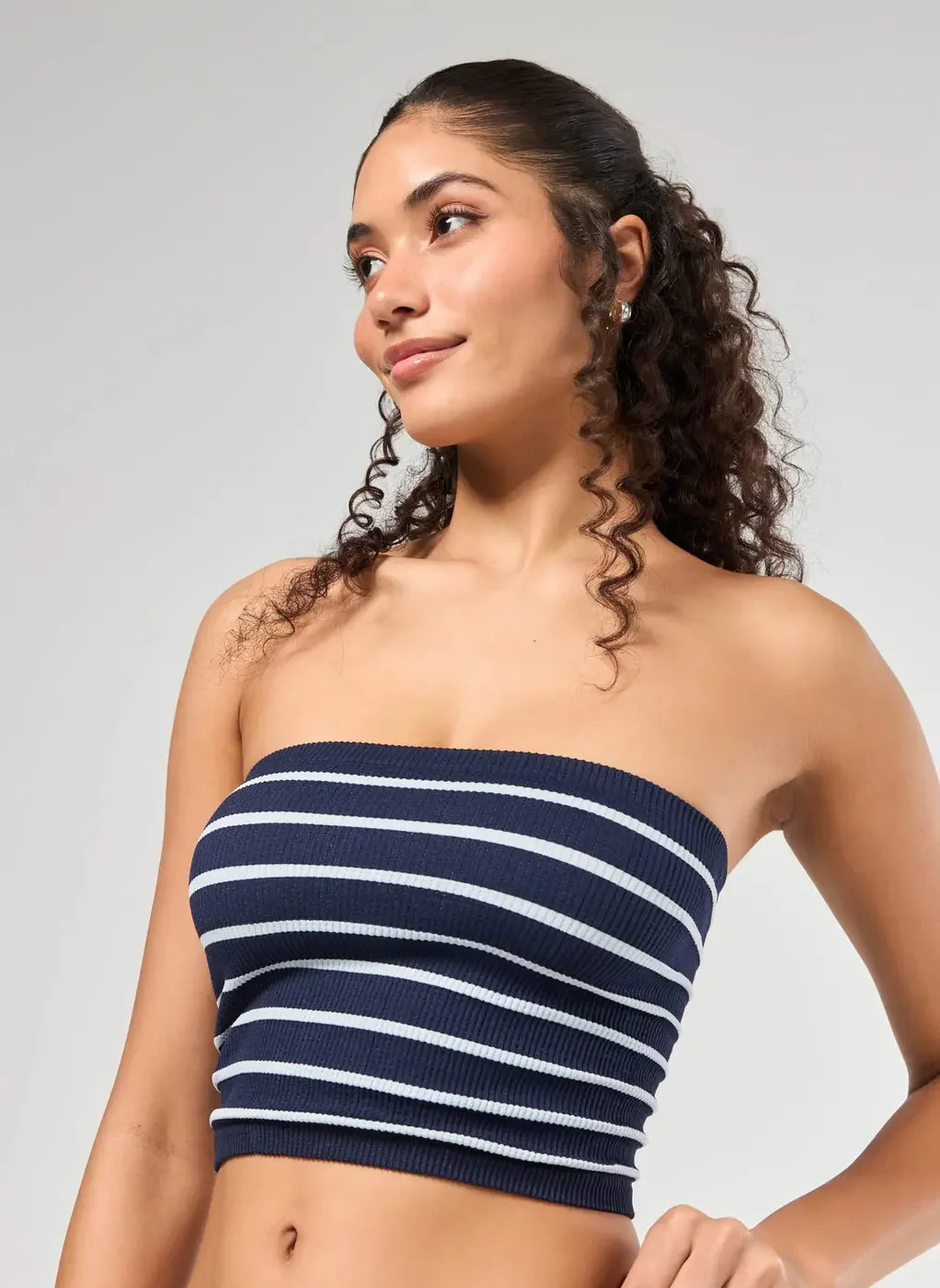 Tube Top Listrado Seamless