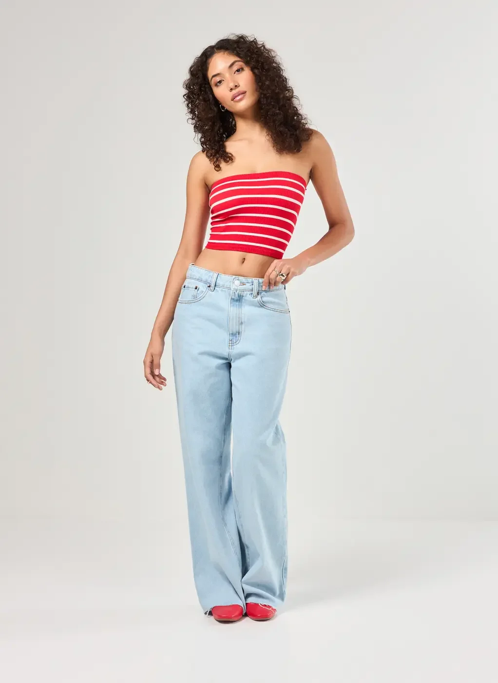 Tube Top Listrado Seamless