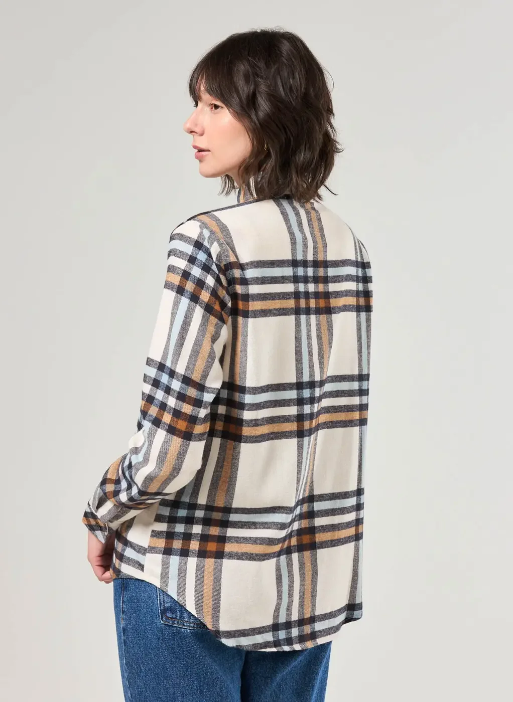 Camisa Xadrez Manga Longa