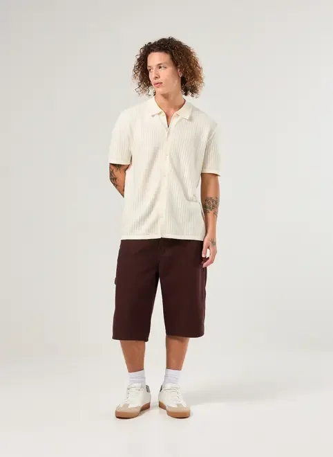 Camisa Manga Curta Malha Retilínea