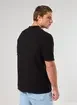 Camisa Manga Curta Malha Retilínea Preta