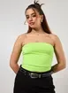 Blusa Tube Top Em Poliamida Verde Limão