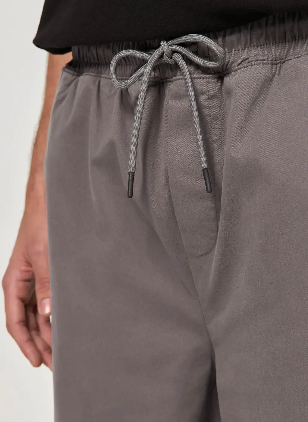 Calça Sarja Reta Cargo Com Cadarço