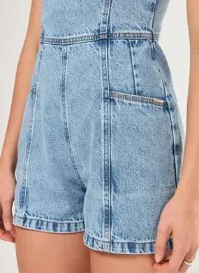 Macaquinho Jeans Justo