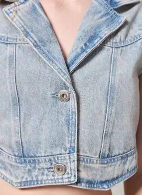 Colete Jeans Dirty Golinha