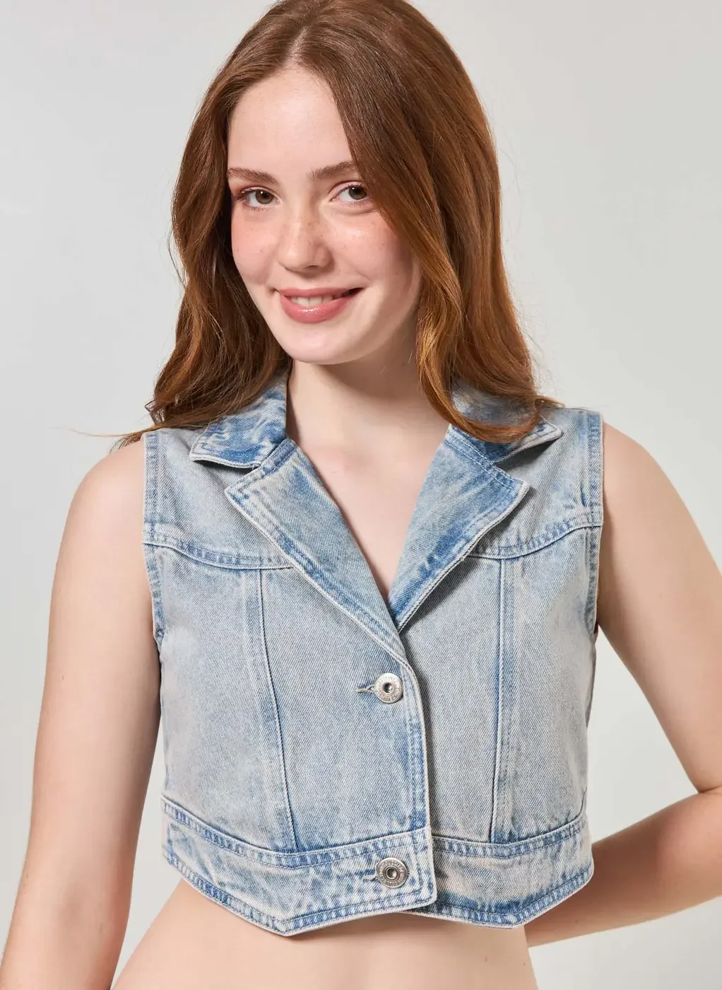 Colete Jeans Dirty Golinha