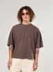 Camiseta Cropped Oversized Marmorizada