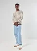 Blusa Em Malha Retilínea Listrada