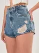Short Jeans Desfiado Cintura Alta
