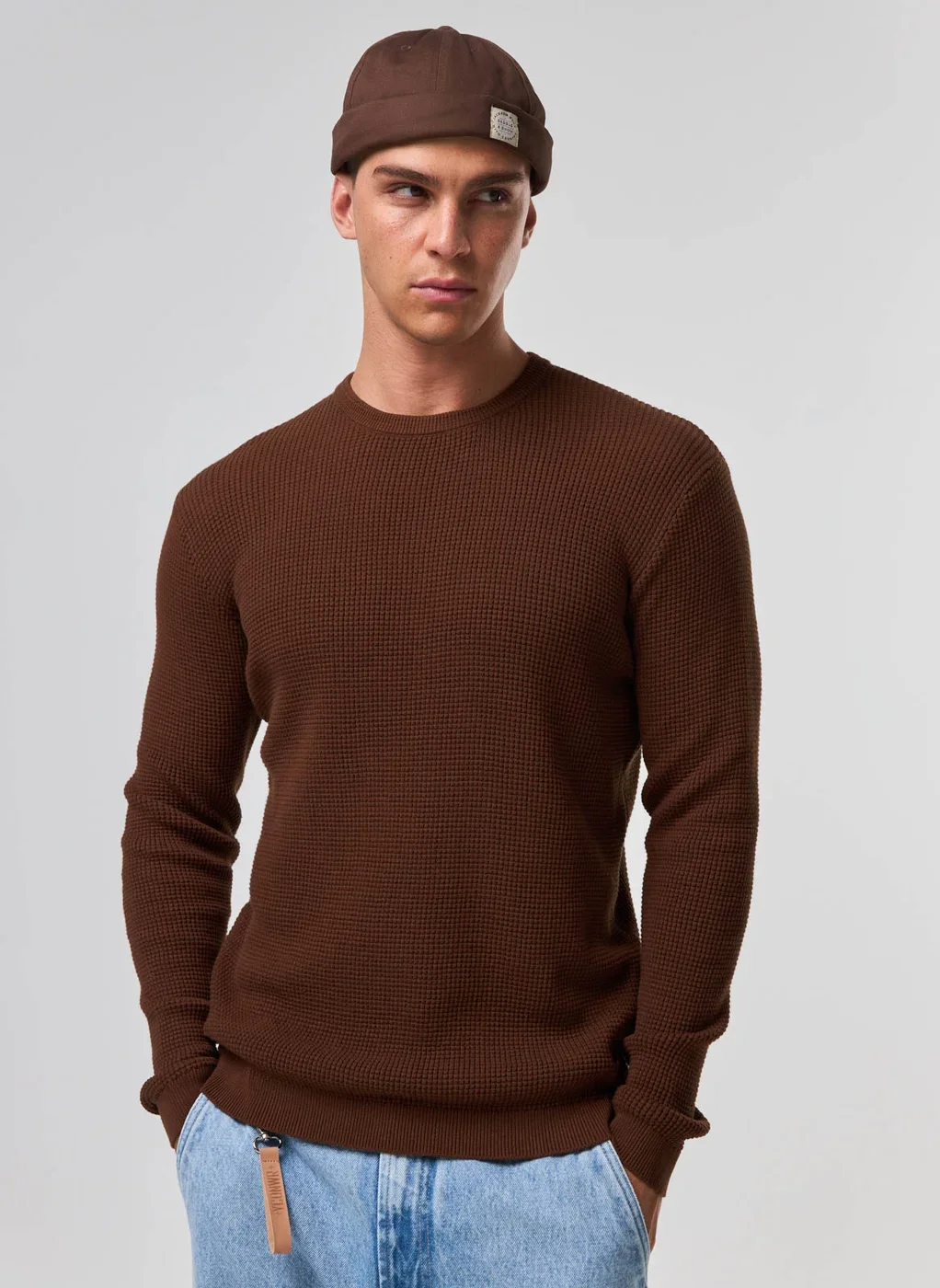 Blusa De Tricô Com Textura Waffle