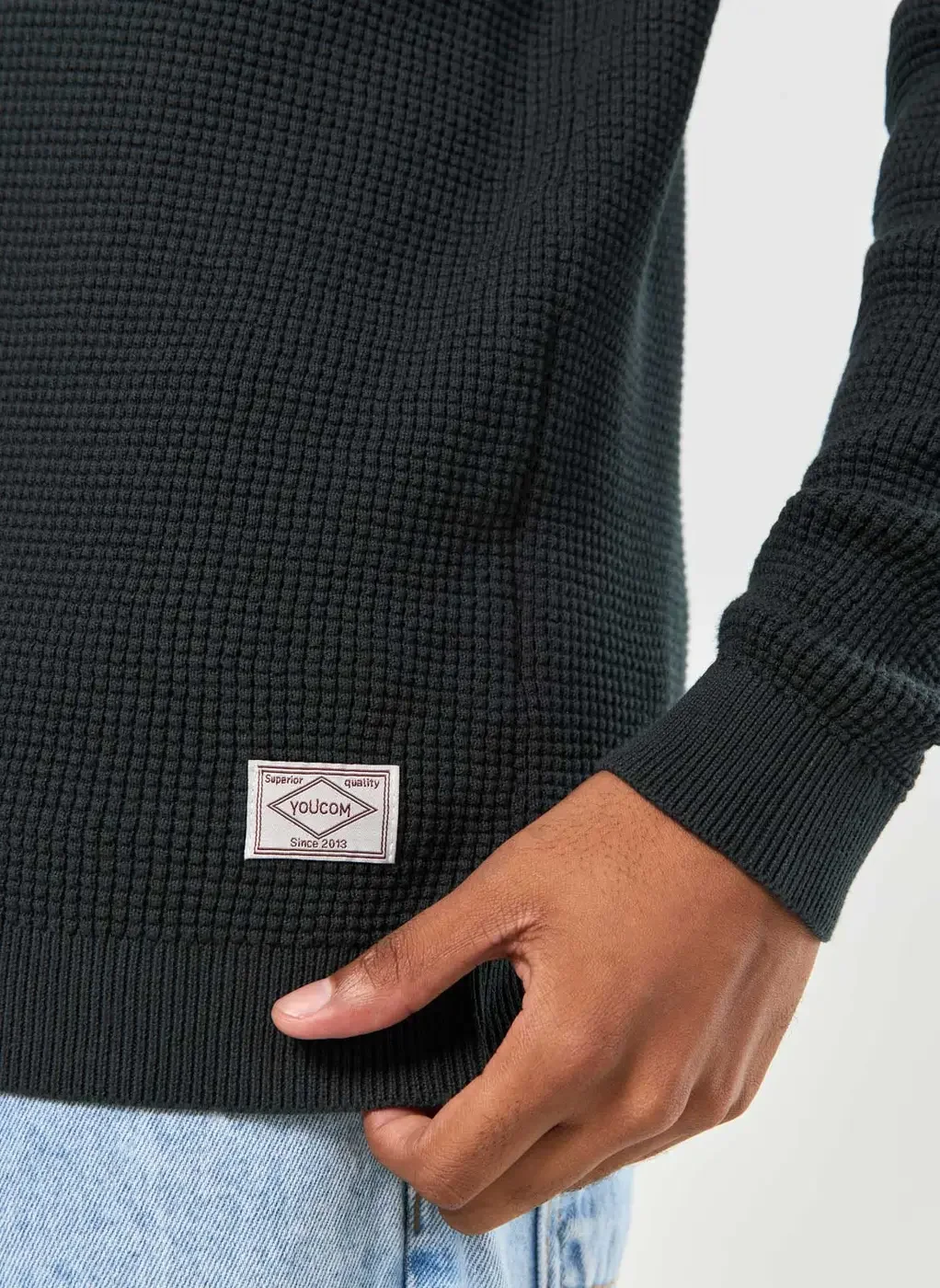 Blusa De Tricô Com Textura Waffle