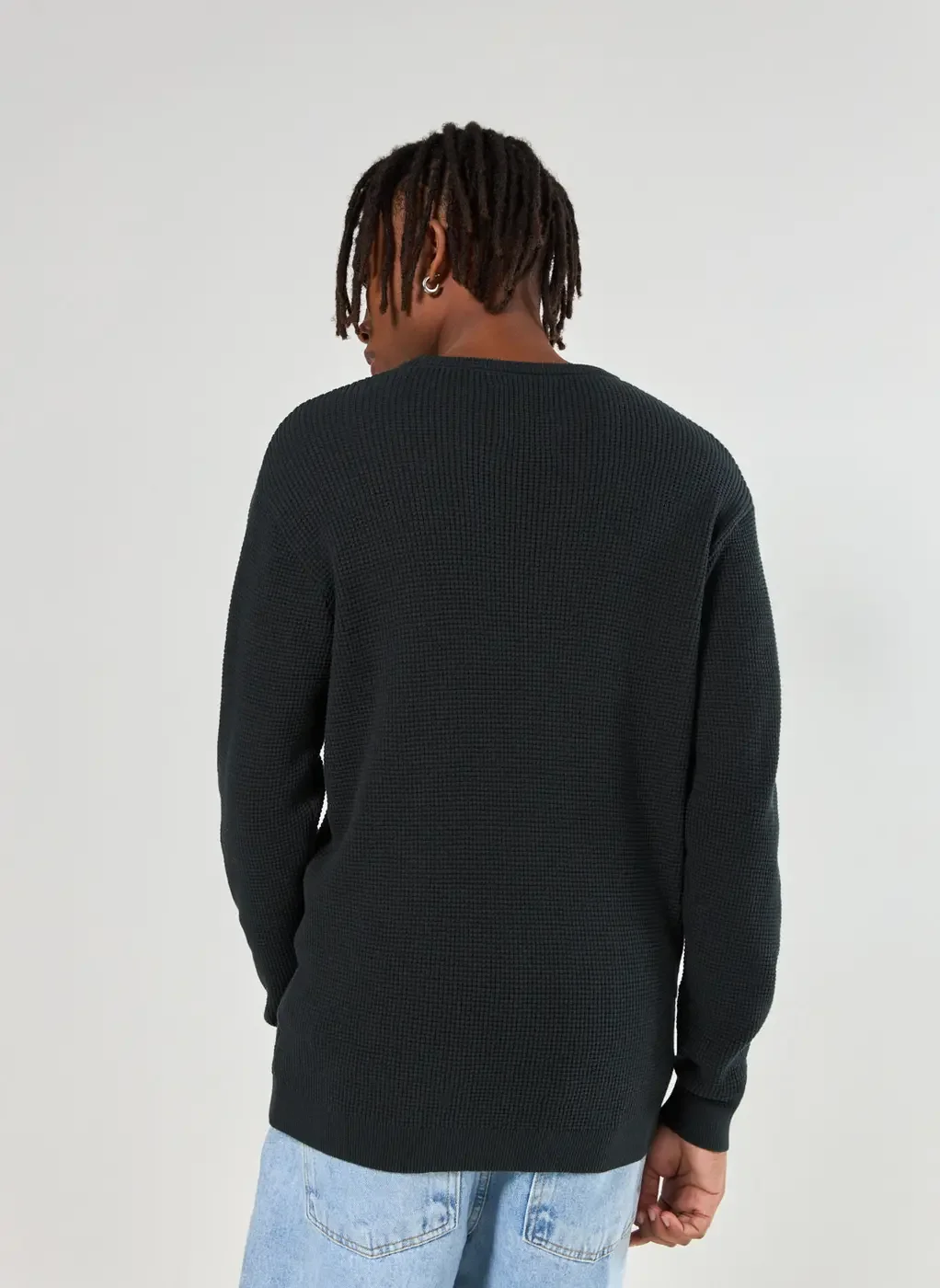 Blusa De Tricô Com Textura Waffle