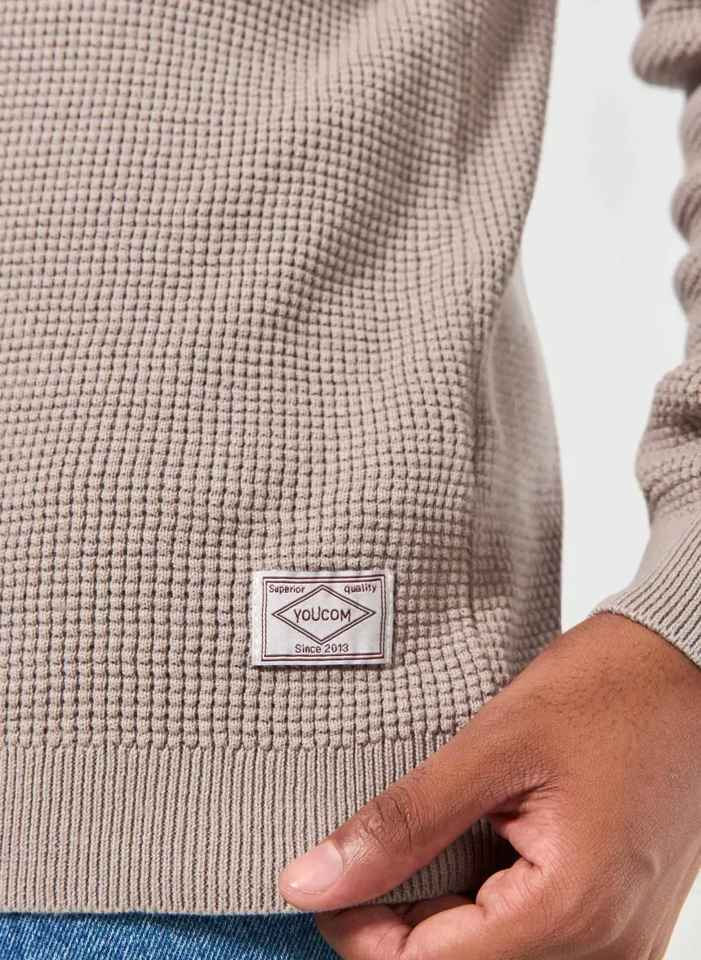 Blusa De Tricô Com Textura Waffle