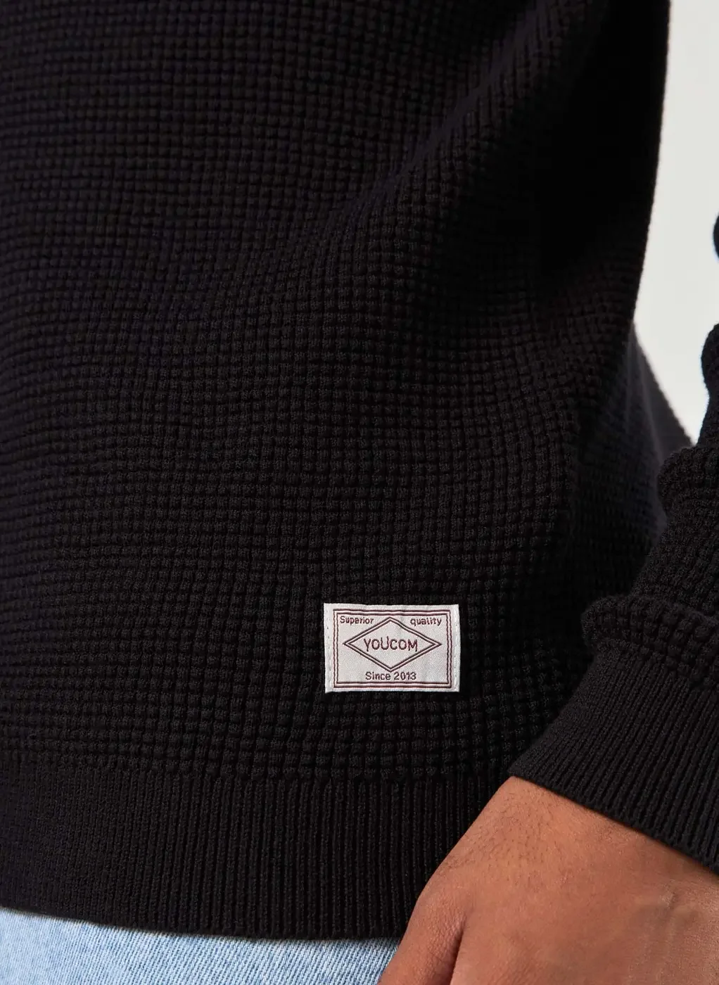 Blusa De Tricô Com Textura Waffle