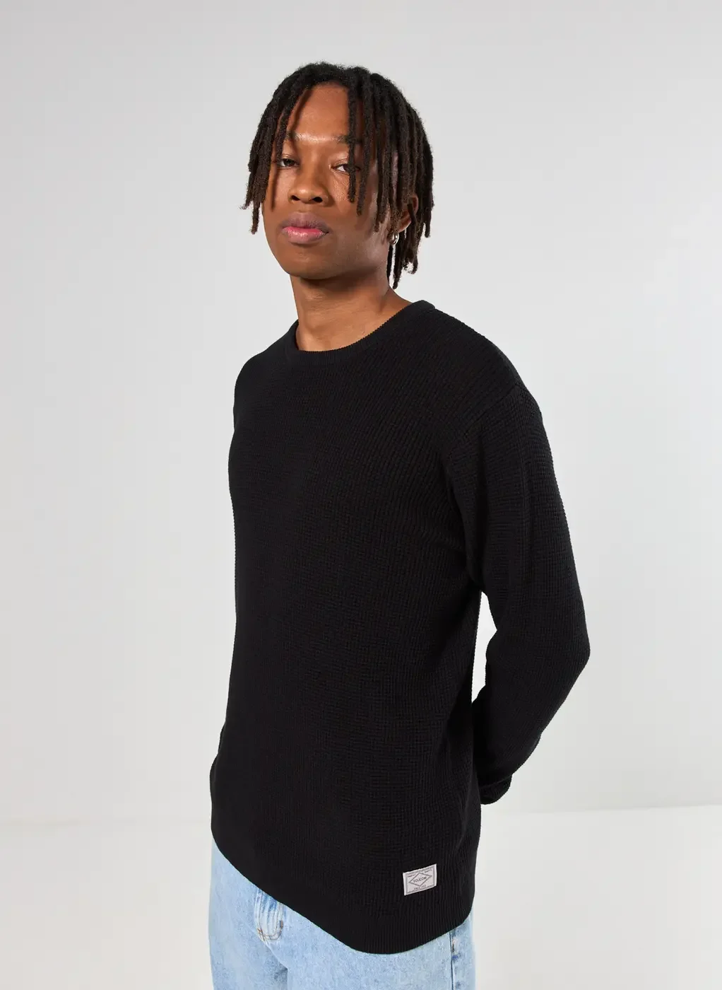 Blusa De Tricô Com Textura Waffle