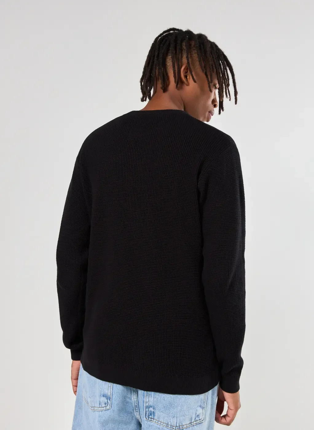 Blusa De Tricô Com Textura Waffle