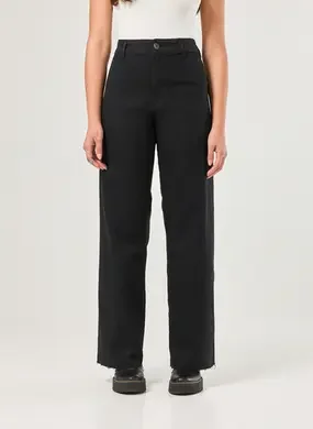 Calça Sarja Wide Leg Com Elastano