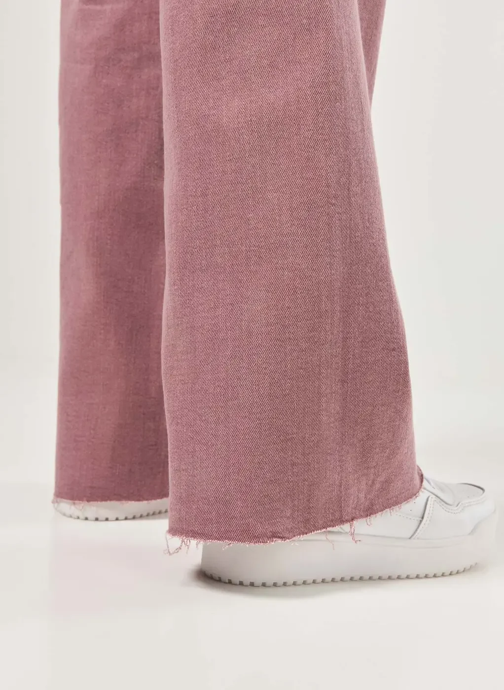 Calça Sarja Wide Leg Com Elastano