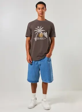 Camiseta Marrom Estonada Tropical