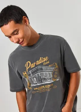 Camiseta Preta Estonada Box Hotel