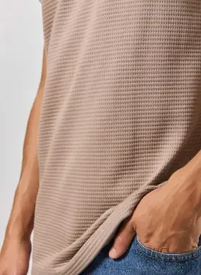 Regata Sleeveless Regular Textura Waffle