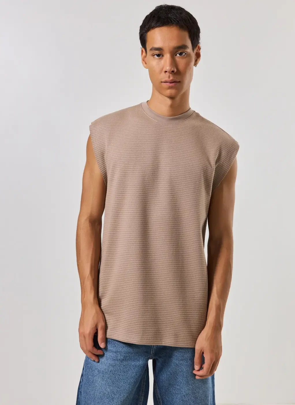 Regata Sleeveless Regular Textura Waffle