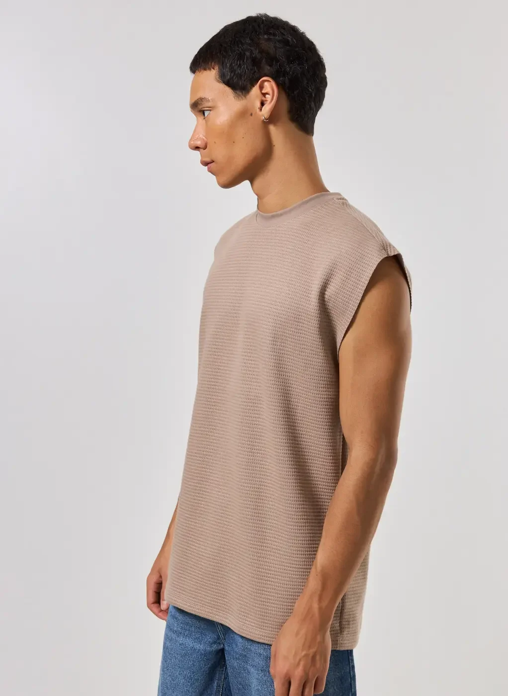 Regata Sleeveless Regular Textura Waffle