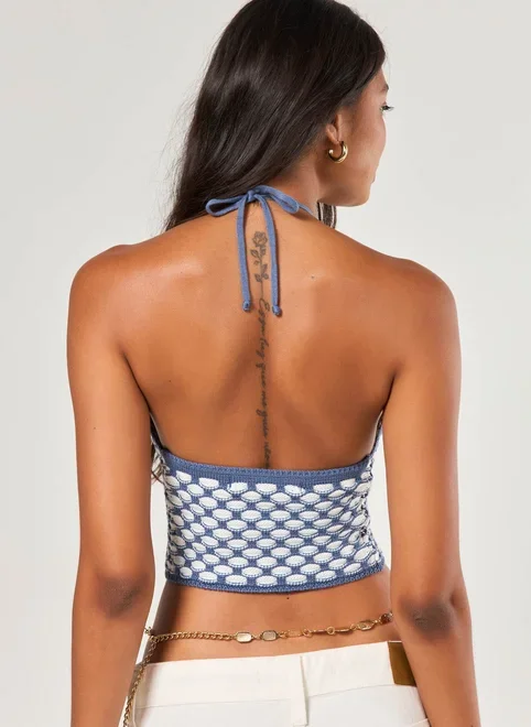 Cropped Frente Única Tricô