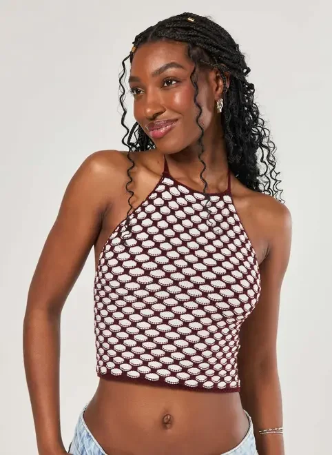 Cropped Frente Única Tricô