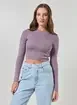 Blusa Cropped Tricô Liso