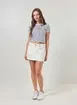Blusa Listrada Bordado Mon Chéri