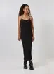 Vestido Midi Texturizado Preto