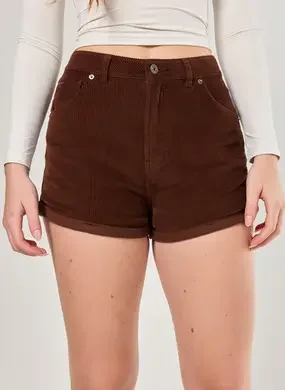 Short Mom Em Veludo Cotelê