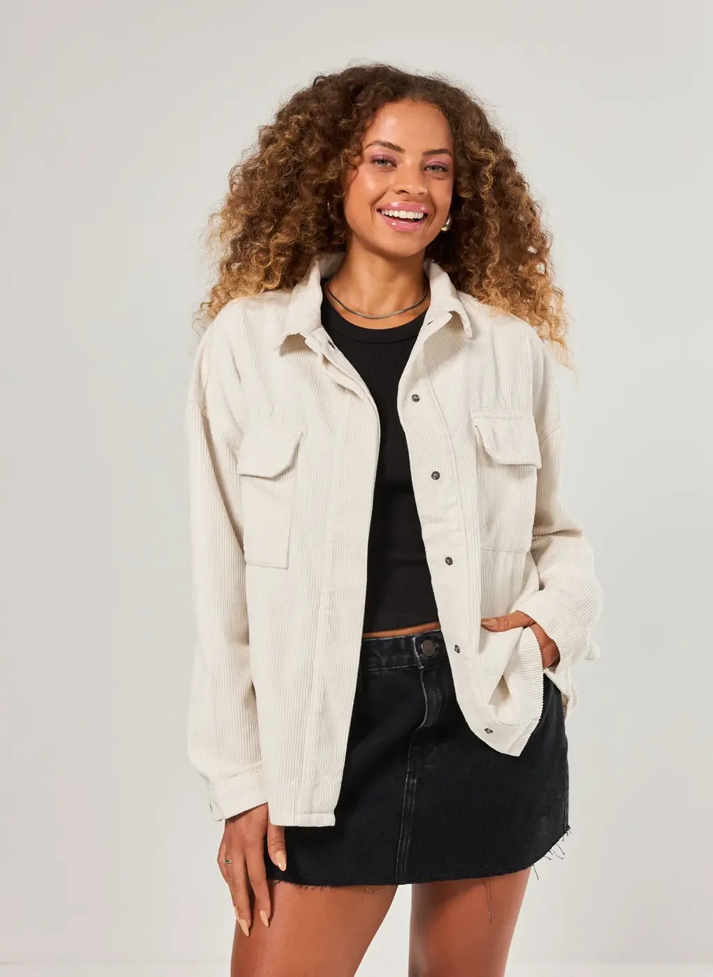 Jaqueta Em Veludo Cotelê