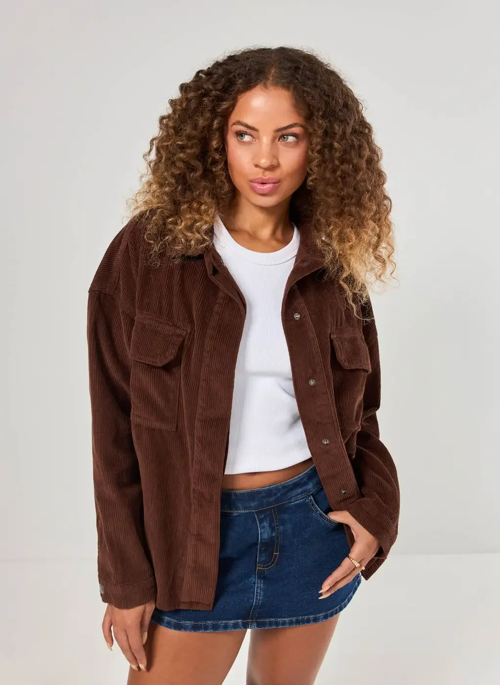 Jaqueta Em Veludo Cotelê