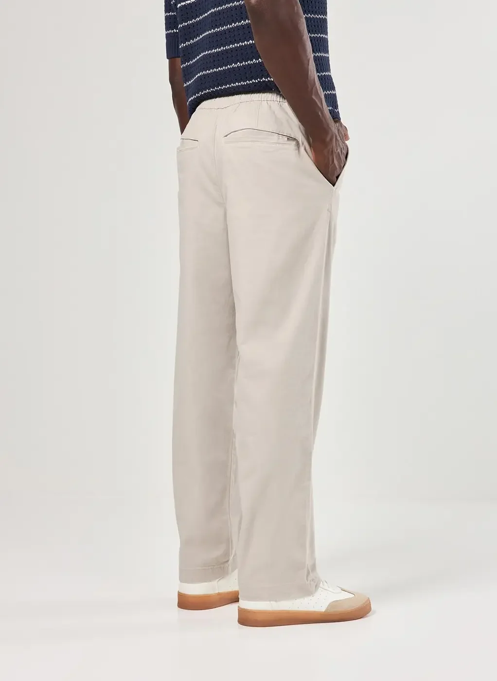 Calça Chino Em Sarja Caqui