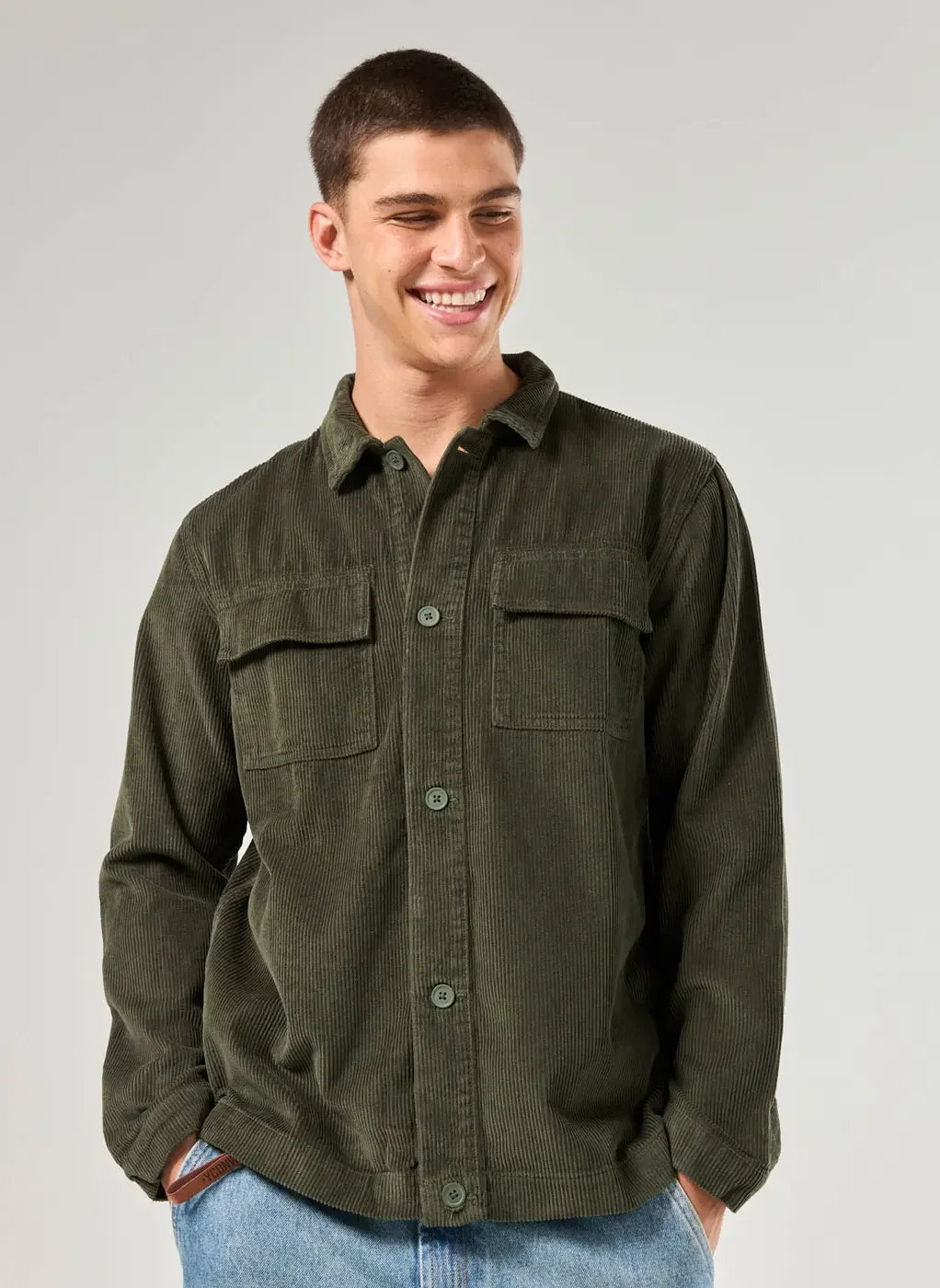 Jaqueta Estilo Camisa Cotelê