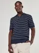 Camiseta Polo Listrada Em Tricô
