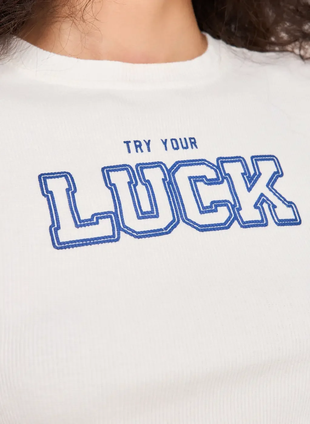 Blusa Mini Tee College Com Azul