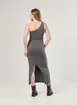 Vestido Midi Poliamida Ombro Único