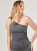 Vestido Midi Poliamida Ombro Único
