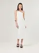 Vestido Midi Poliamida Ombro Único