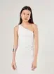 Vestido Midi Poliamida Ombro Único