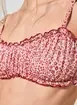 Top Tule Franzido Estampa Vermelha