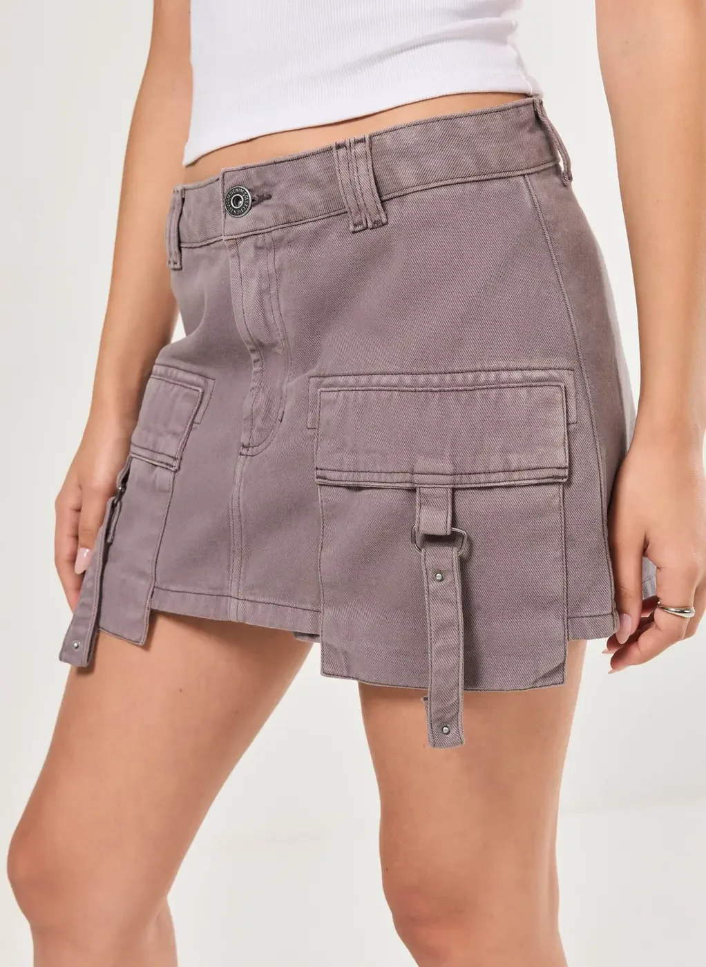 Short Saia Cargo Cintura Média