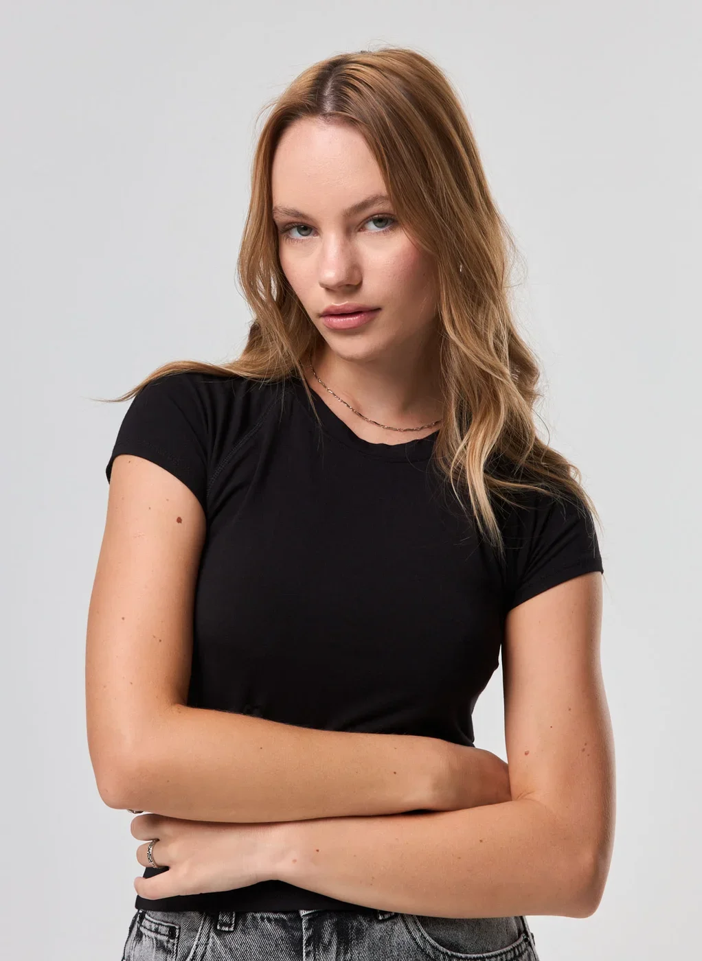 Blusa Manga Curta Justa Raglan